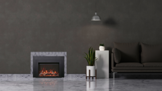 Elektrische sfeerhaard, Amantii, INS-FM-30, Zwart, 2017